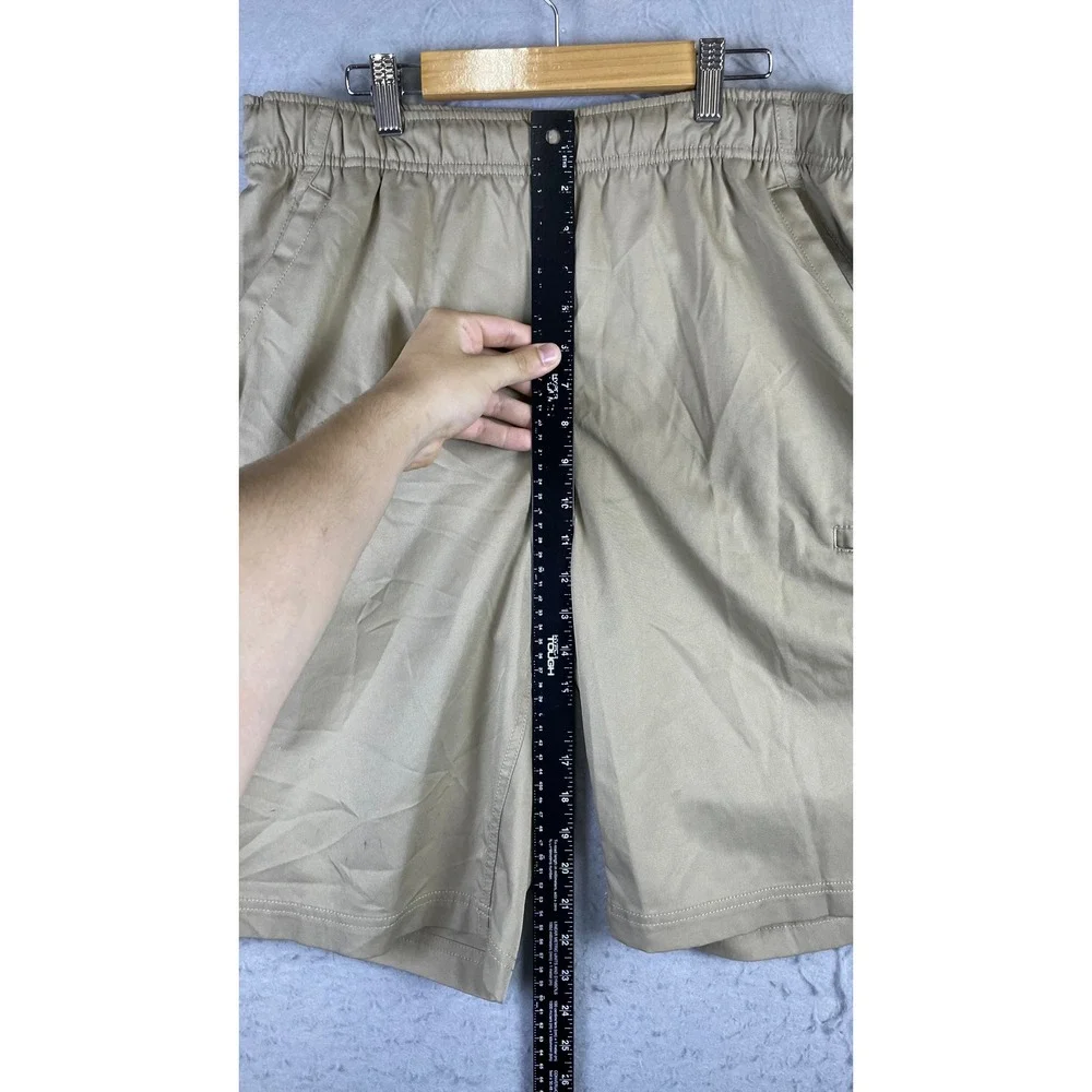Nike Cargo Shorts Mens Large Tan Excellent Elastic Waist Athletic Casual 13654